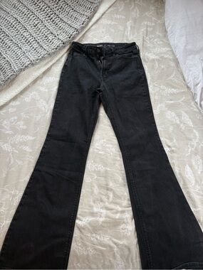 Old Navy Black High-Rise Wow Flare Jeans